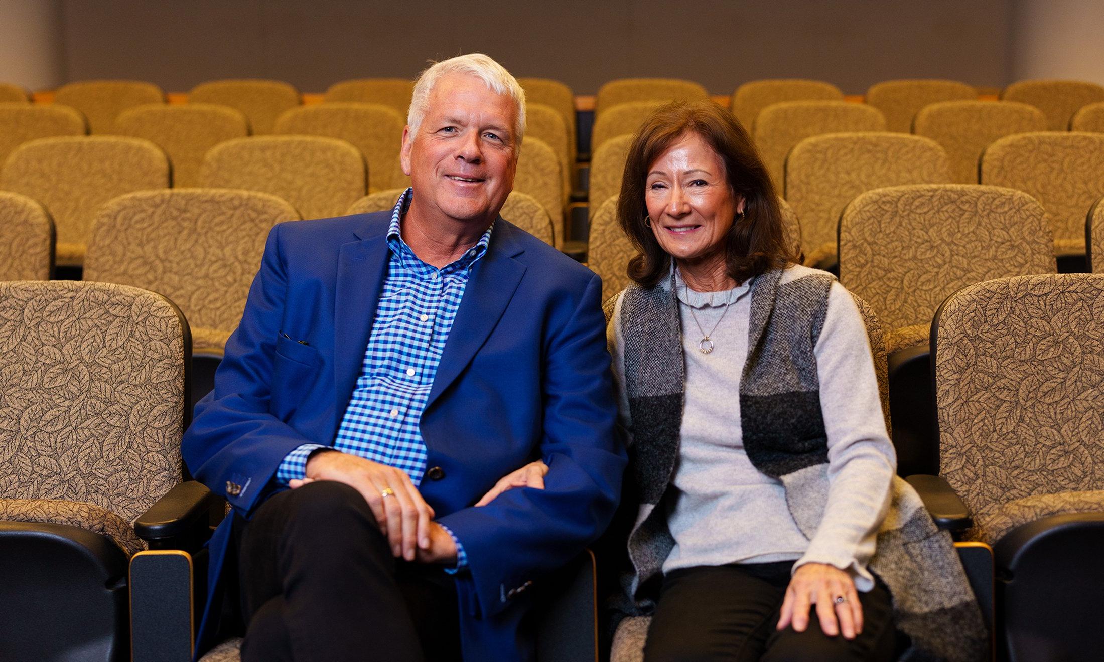 Two people sitting