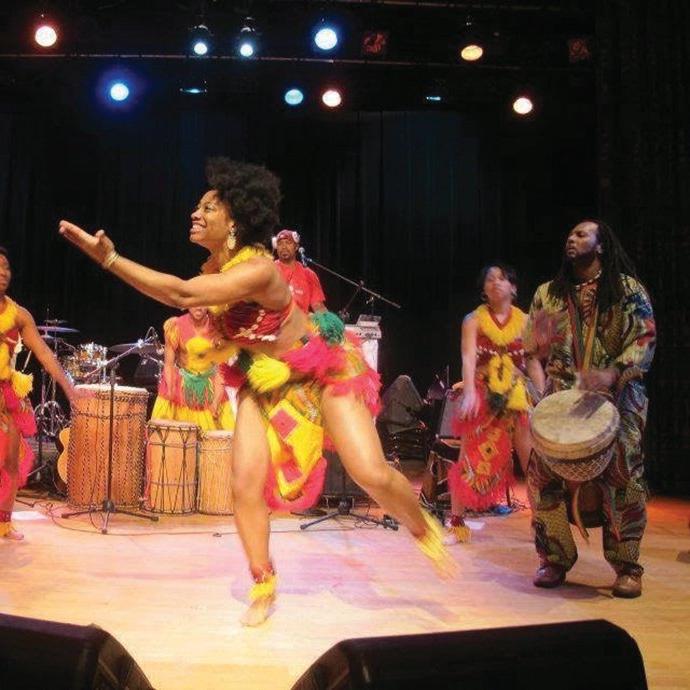 Woman performing African dance