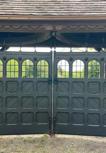 Historical photo of Gate Lodge gate after renovations